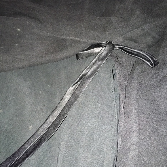 Pentimento 100% Silk Two Piece Set Spaghetti Strap Sheer Dual Layer Side Tie Top - Picture 3 of 16